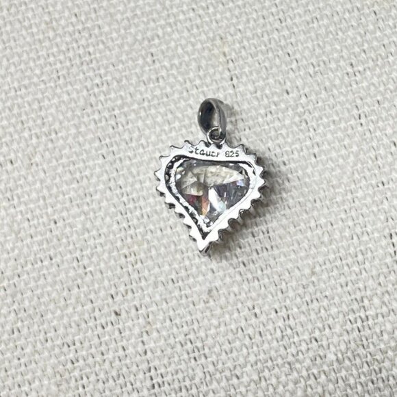 Stauer‎ Sterling Silver Cubic Zirconia Heart Pendant Vintage 925 CZ - Picture 7 of 11